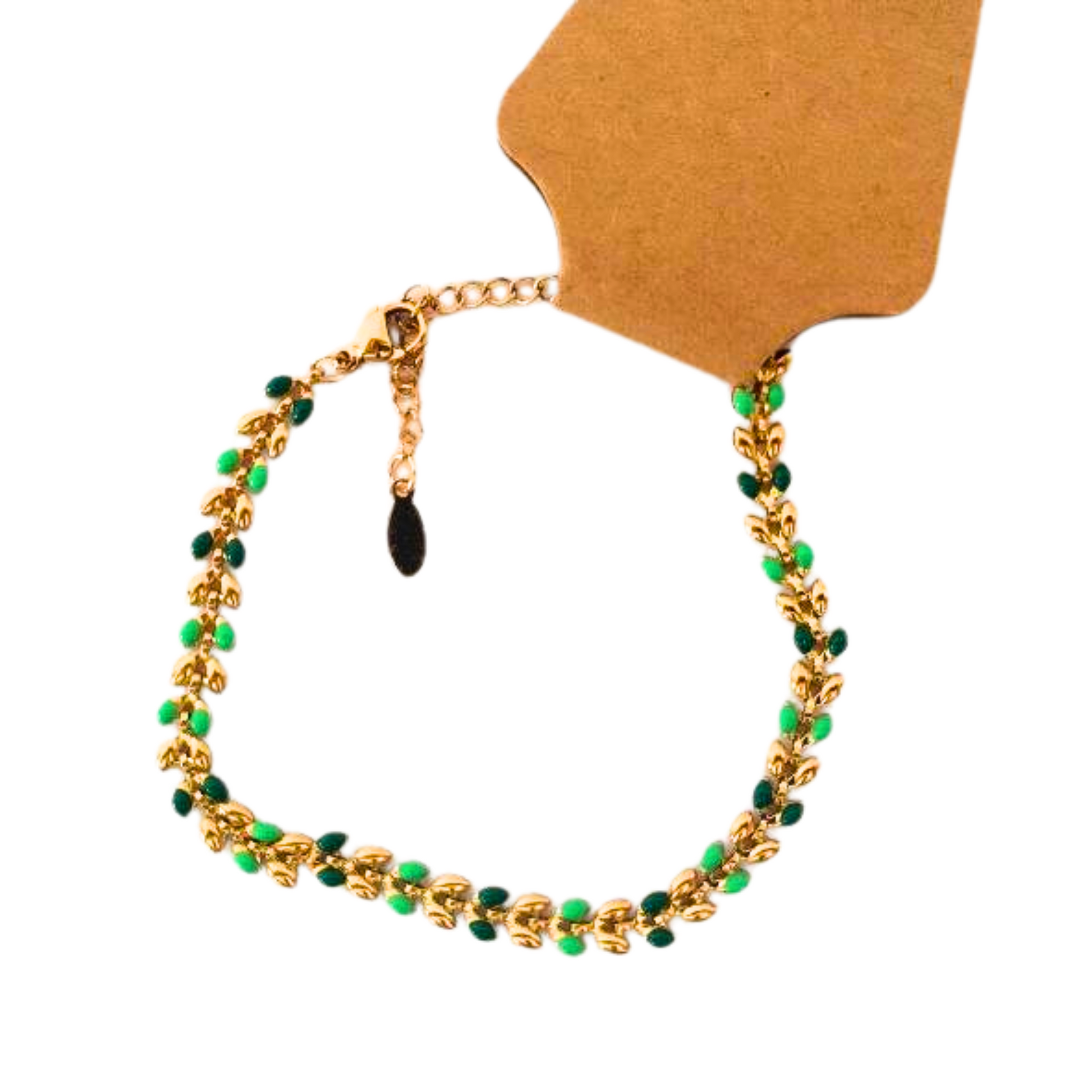 stainless steel olive leaf bracelet